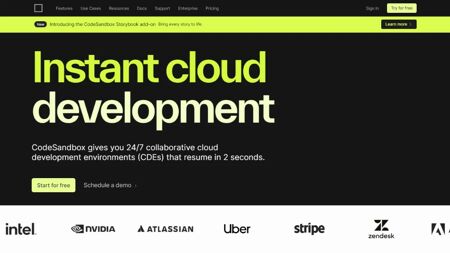 CodeSandbox Website Screenshot