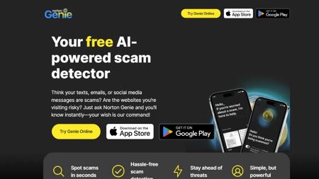 Norton Genie Website Screenshot