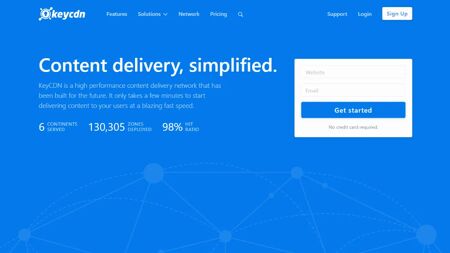 KeyCDN Website Screenshot