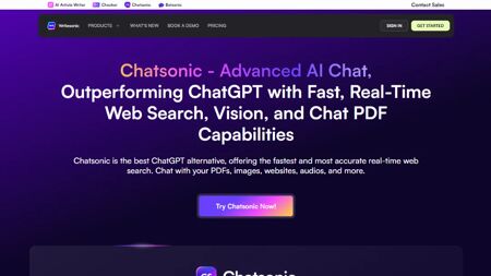 Writesonic Chat Website Screenshot