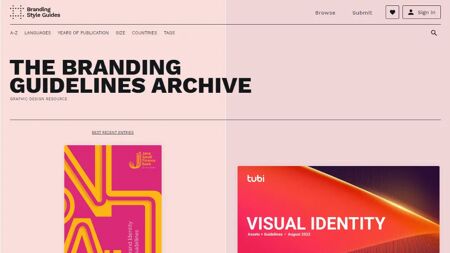 Branding Style Guides Website Screenshot