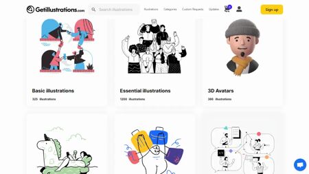 Getillustrations Website Screenshot