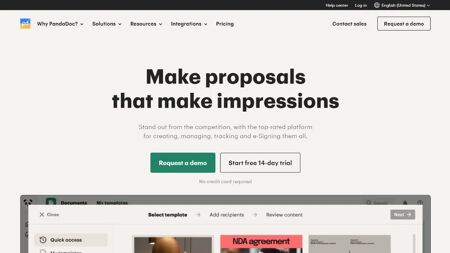 PandaDoc Website Screenshot