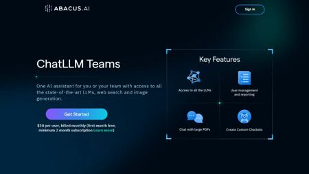 ChatLLM by Abacus.AI Website Screenshot