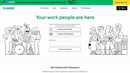 Glassdoor Website Screenshot