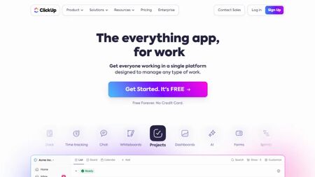 ClickUp Website Screenshot