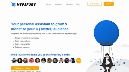 Hypefury Website Screenshot