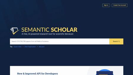 Semantic Scholar Website Screenshot