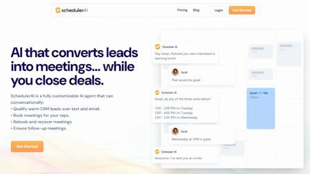 SchedulerAI Website Screenshot