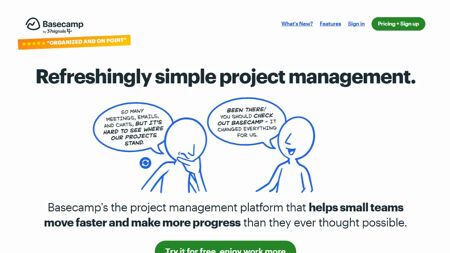 Basecamp Website Screenshot