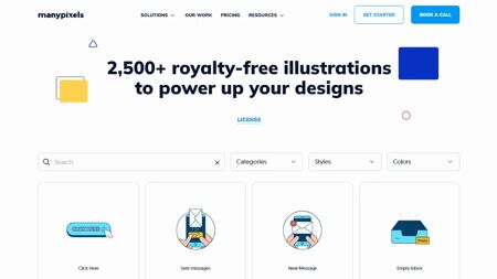 ManyPixels Illustrations  Website Screenshot