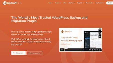 UpdraftPlus Website Screenshot