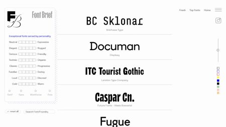 FontBrief Website Screenshot