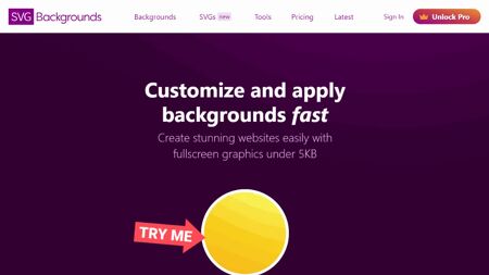 SVG Backgrounds Website Screenshot