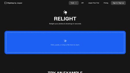 Clipdrop Relight Website Screenshot