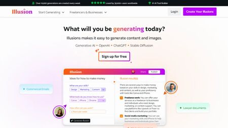 Illusion AI Website Screenshot