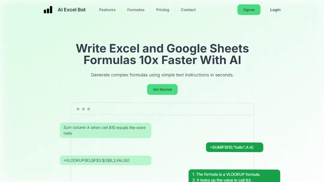 AI Excel Bot Screenshot