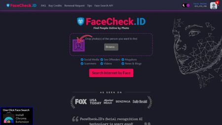 FaceCheck.ID Website Screenshot