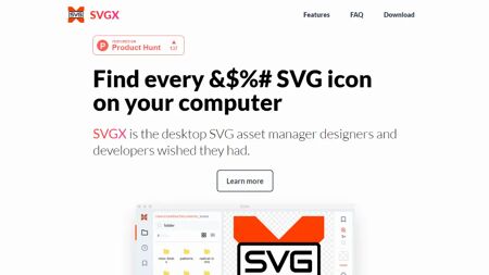 SVGX Website Screenshot