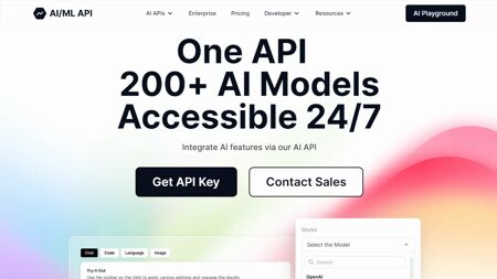 AI/ML API Website Screenshot