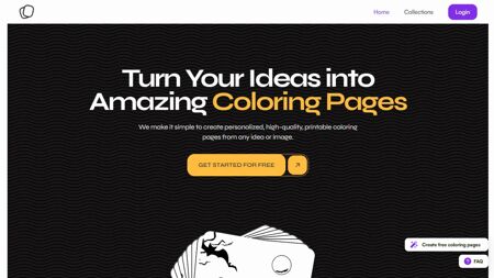 Create Coloring Page Website Screenshot