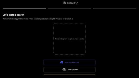 GeoSpy AI Website Screenshot