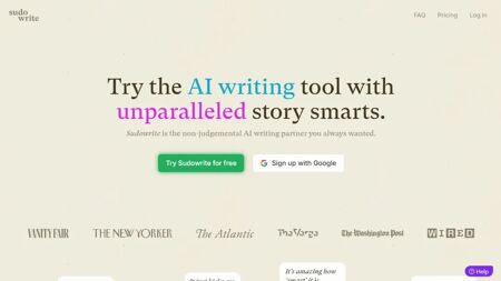 Sudowrite Website Screenshot