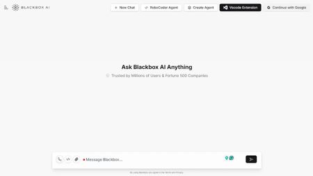 Blackbox AI Website Screenshot