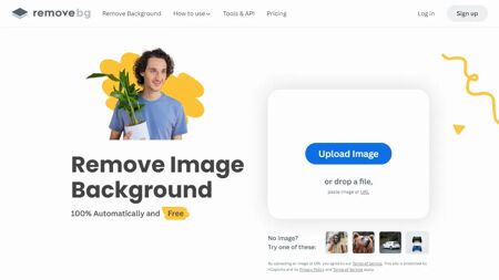 Remove.bg Website Screenshot