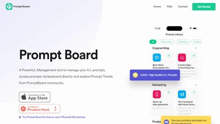 Prompt Board Website Screenshot