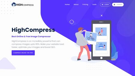 High compress Website Screenshot