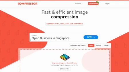 Compressor Website Screenshot