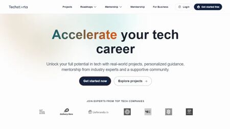 Techstarta Website Screenshot