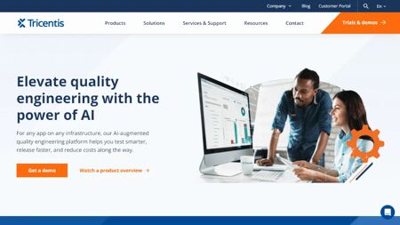 Tricentis Website Screenshot