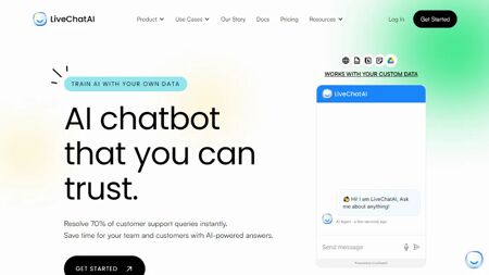 LiveChatAI Website Screenshot