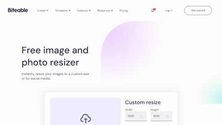 Biteable Image Resizer Website Screenshot