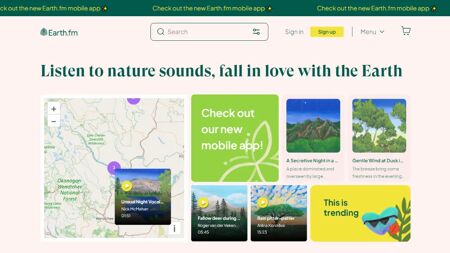 Earth.fm Website Screenshot