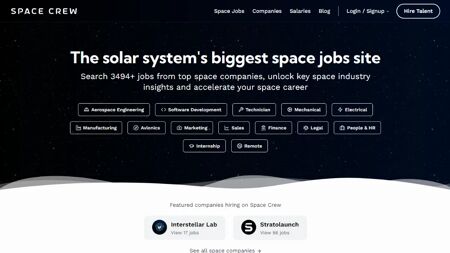 Space Crew Website Screenshot