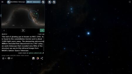 WorldWide Telescope Website Screenshot