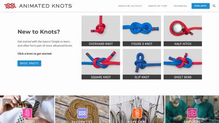 Animated Knots Website Screenshot