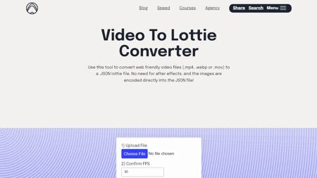 Video To Lottie Converter Website Screenshot