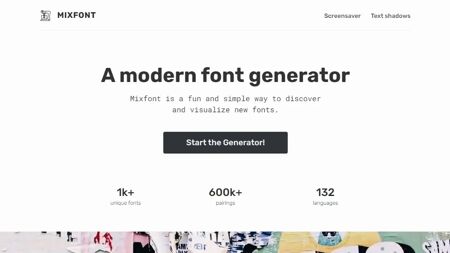 Mixfont Website Screenshot