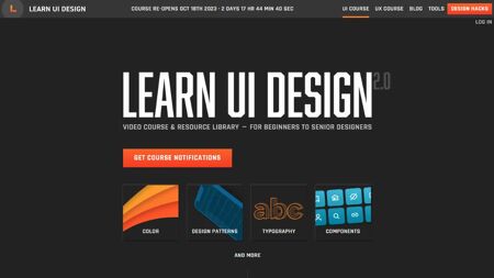 Learn UI Design Website Screenshot