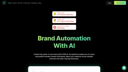 STORI AI Website Screenshot