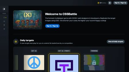 CSSBattle Website Screenshot