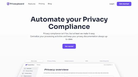 Privacyboard Website Screenshot