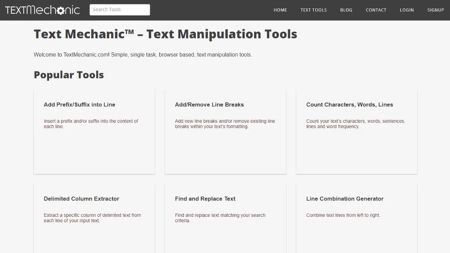 Text Mechanic™ Website Screenshot