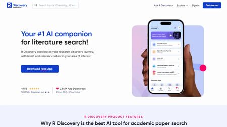 R Discovery Website Screenshot