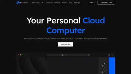 Neverinstall Website Screenshot