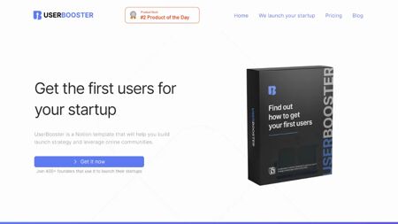 UserBooster Website Screenshot